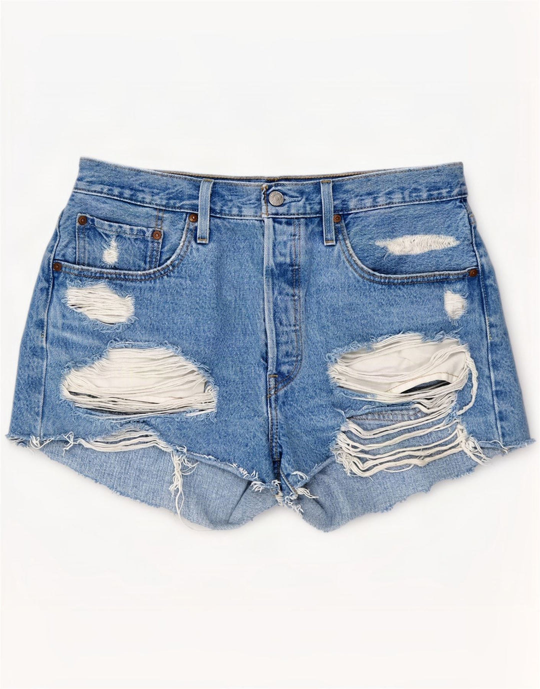 Levi's ženske 501 kratke traper kratke hlače W31 srednje plavi pamuk
