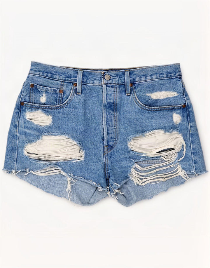 Levi's ženske 501 kratke traper kratke hlače W31 srednje plavi pamuk