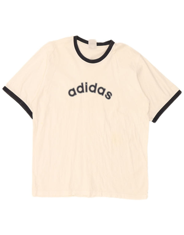 Adidas muška majica kratkih rukava s grafičkim motivima 2XL bijele boje