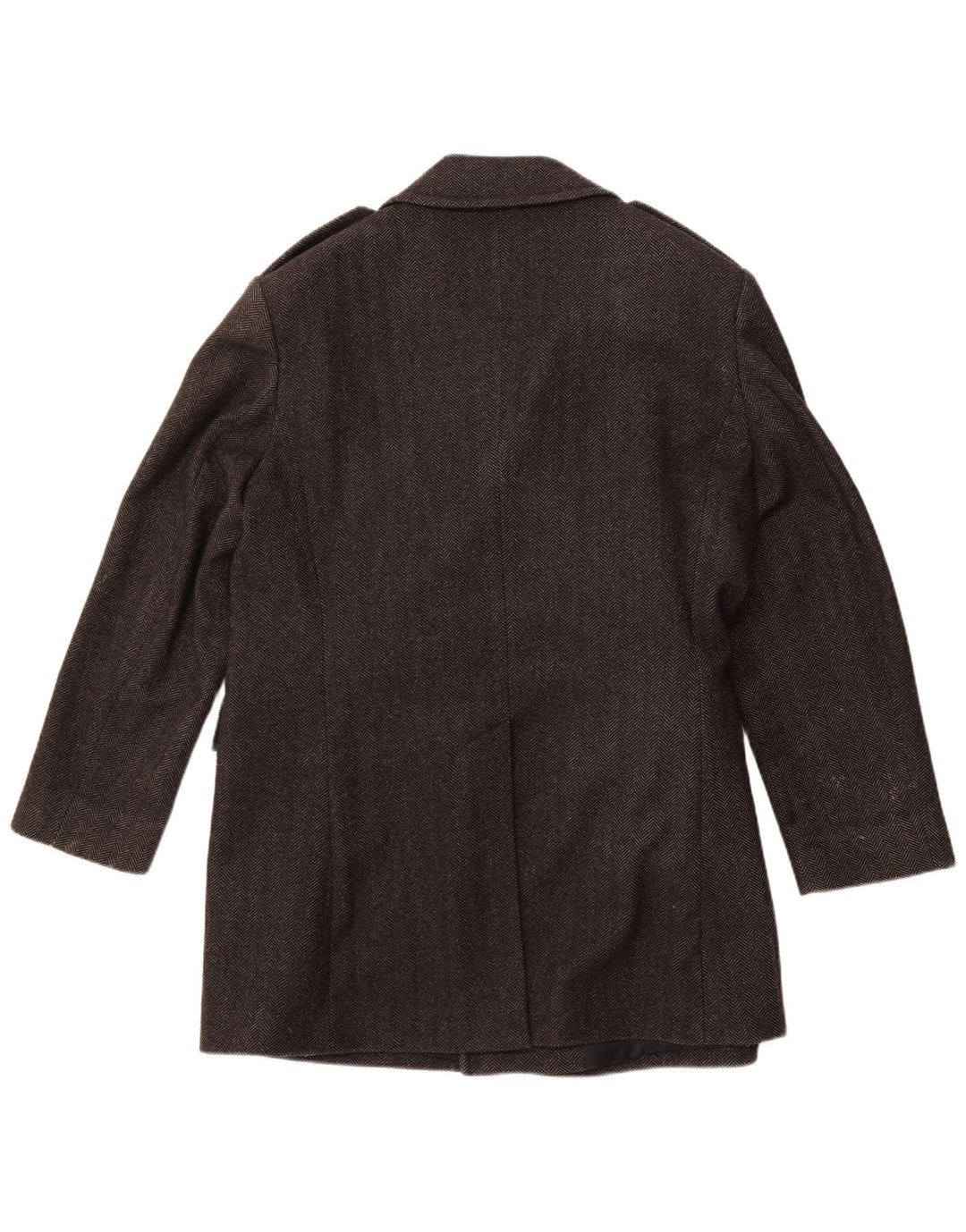 JAEGER Muški graškasti kaput UK 42 XL siva vuna riblja kost