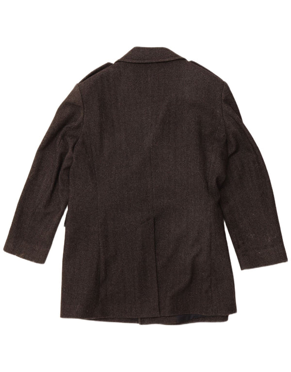 JAEGER Muški graškasti kaput UK 42 XL siva vuna riblja kost