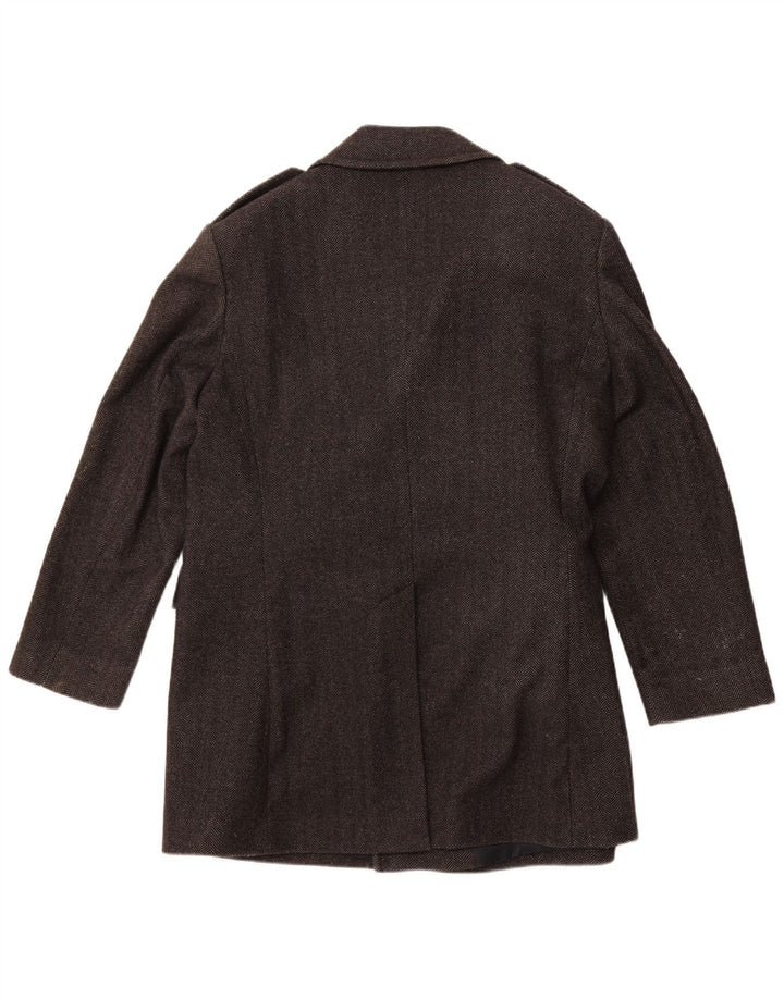 JAEGER Muški graškasti kaput UK 42 XL siva vuna riblja kost