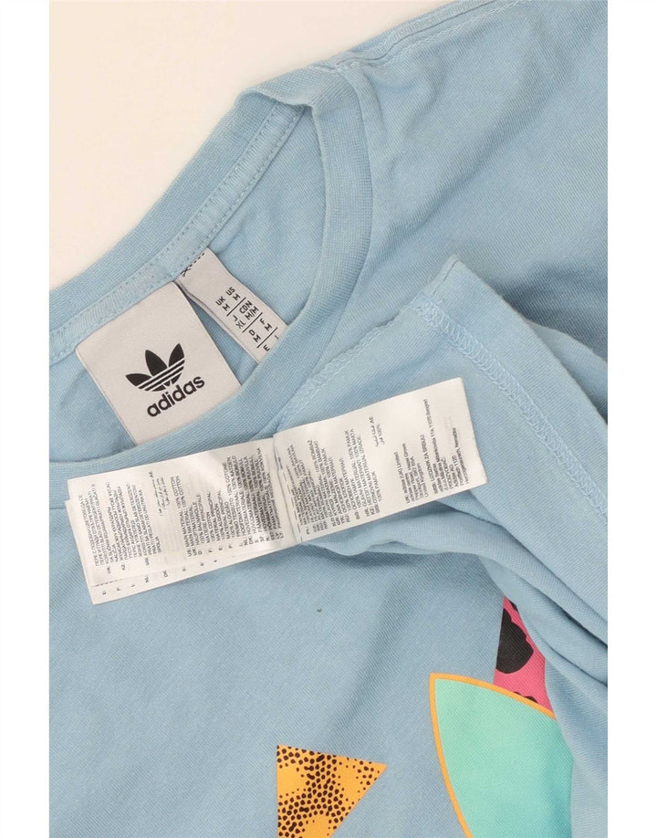 Adidas muška majica s grafičkim motivima srednje plavi pamuk