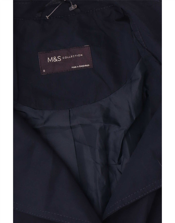 Marks & Spencer ženski trenč kaput UK 8 Mali tamnoplavi poliester