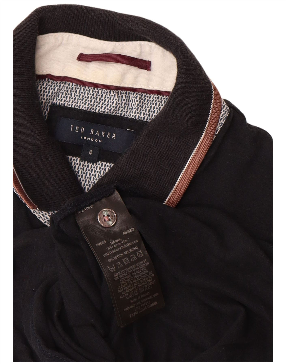 Ted Baker muška polo majica veličine 4 velika crna pamučna