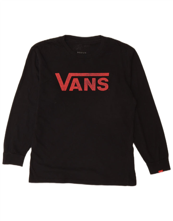 Vans muška grafička majica dugih rukava srednje crne boje pamuka
