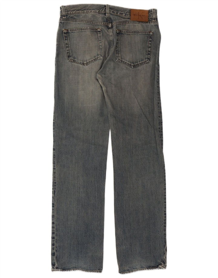 Calvin Klein ženske ravne traperice W34 L34 plavi pamuk