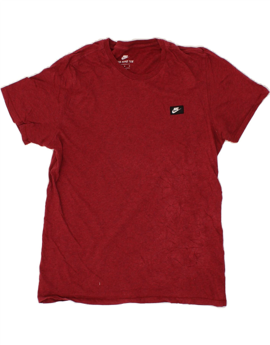 NIKE Mens Athletic Cut T-Shirt Top Medium Burgundy Cotton Vintage Nike and Second-Hand Nike from Messina Hembry 