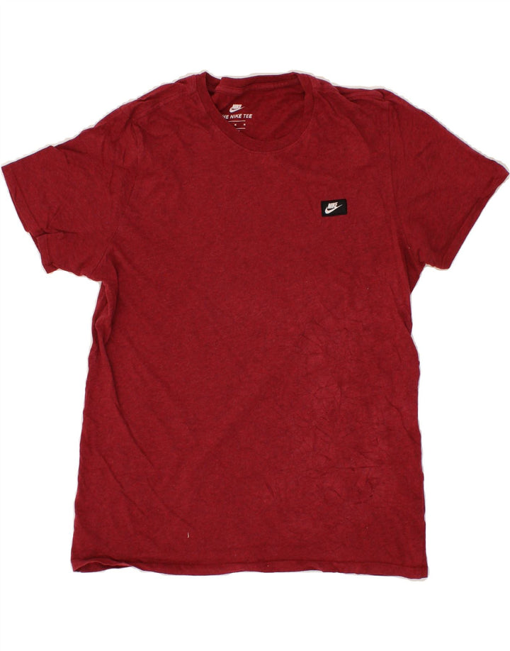 NIKE Mens Athletic Cut T-Shirt Top Medium Burgundy Cotton Vintage Nike and Second-Hand Nike from Messina Hembry 