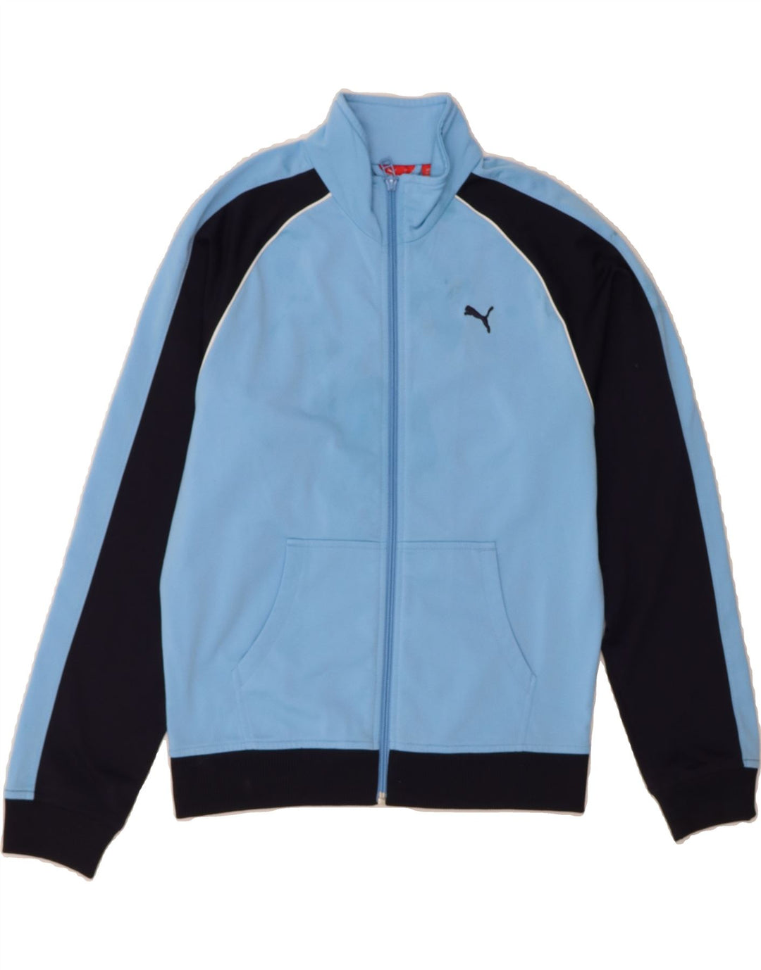 PUMA Boys Tracksuit Top Jacket 11-12 Years  Blue Colourblock Polyester Vintage Puma and Second-Hand Puma from Messina Hembry 