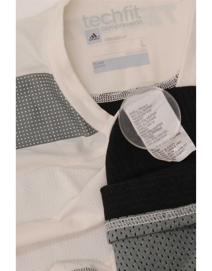 Adidas muška kompresijska grafička majica kratkih rukava velika bijela boja