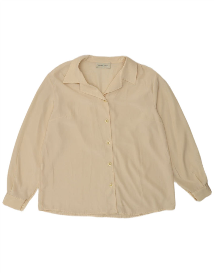 Vintage ženska košulja bluza IT 47 XL sivo bijela