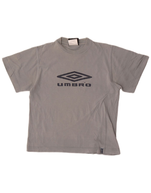 Umbro Boys Graphic T-Shirt Top 11-12 Years Grey Pamuk