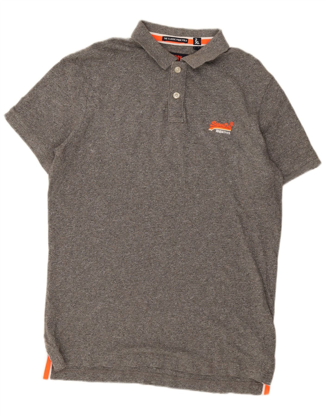 Superdry muška polo majica 2XL sivi pamuk