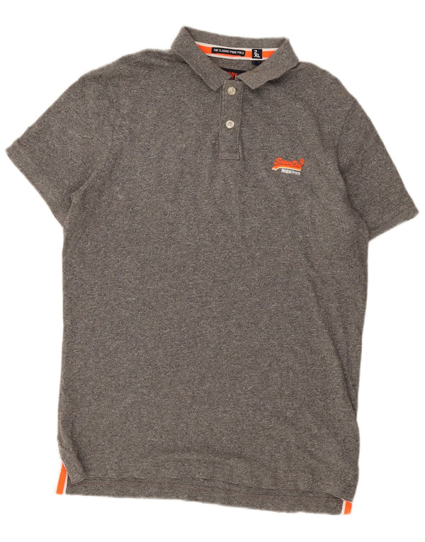 Superdry muška polo majica 2XL sivi pamuk