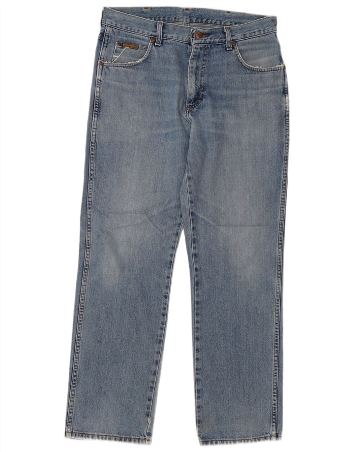 Wrangler muške ravne traperice W33 L30 plavi pamuk