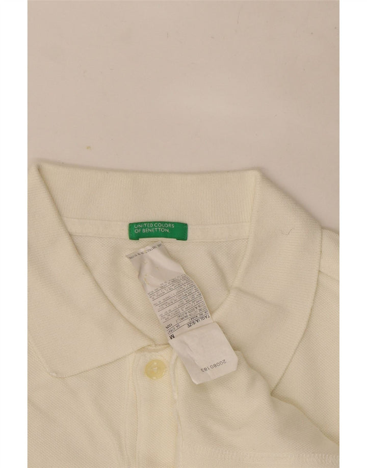 Benetton muška polo majica dugih rukava Srednje bijeli pamuk