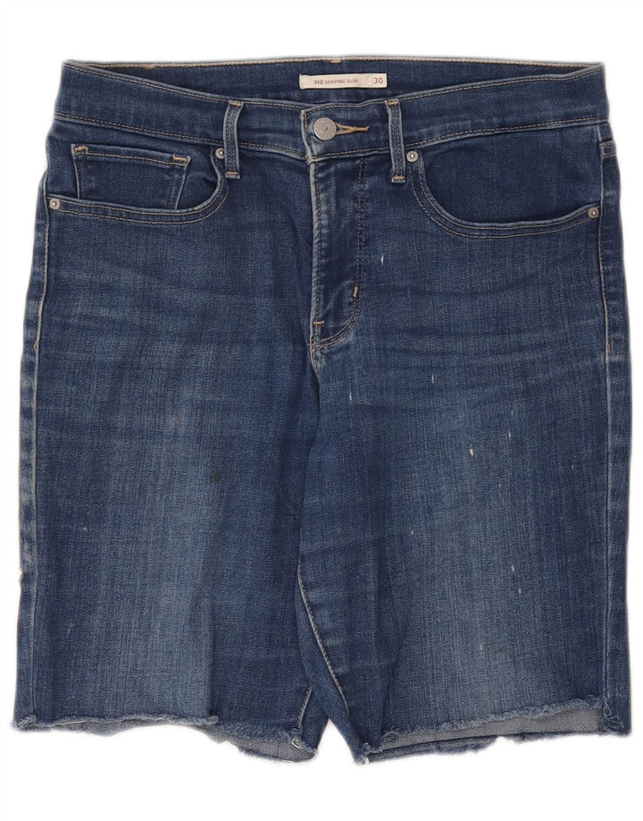 Levi's ženske kratke traper hlače 312 W30 srednje plavi pamuk