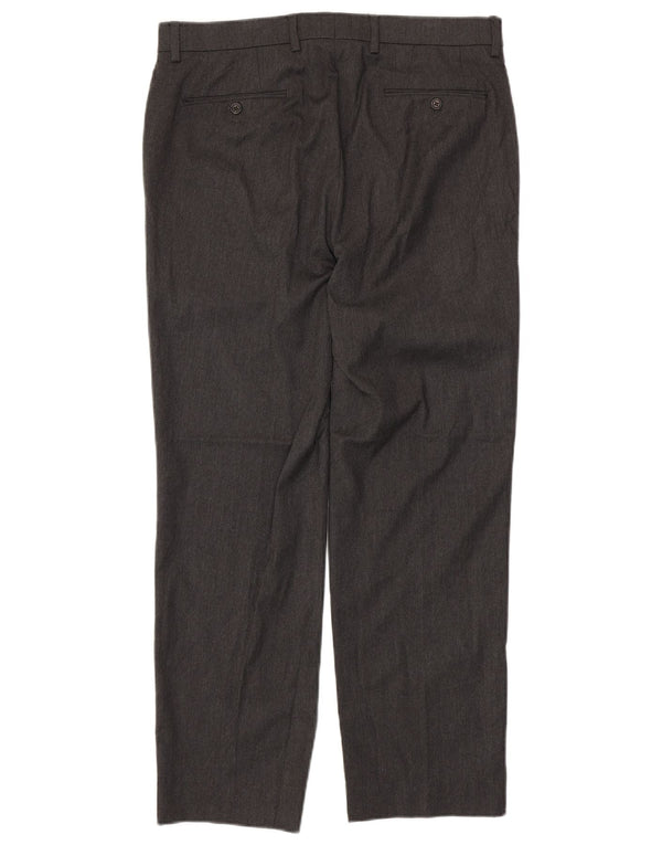 RALPH LAUREN Muške hlače ravnog odijela W33 L32 sivi poliester