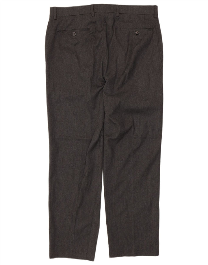 RALPH LAUREN Muške hlače ravnog odijela W33 L32 sivi poliester