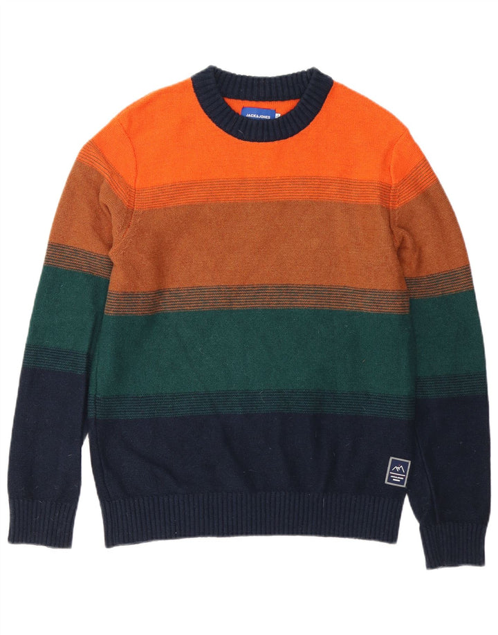 Jack & Jones muški džemper s okruglim izrezom srednje raznobojnih pruga