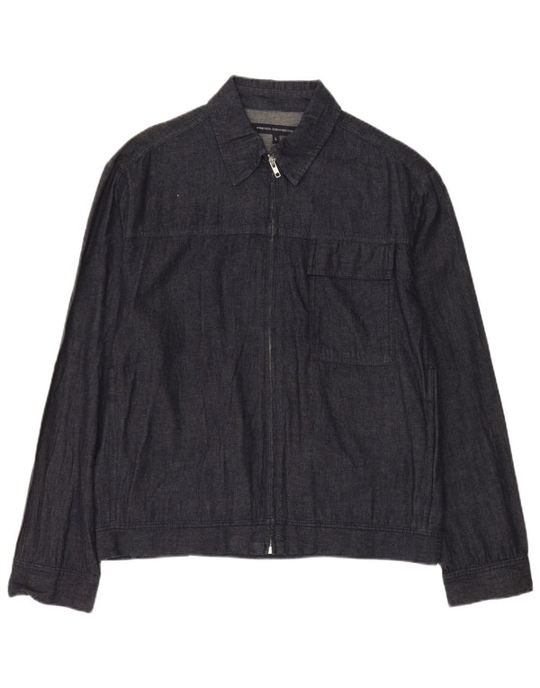 French Connection muška traper bomber jakna UK 40 Large tamnoplavi pamuk