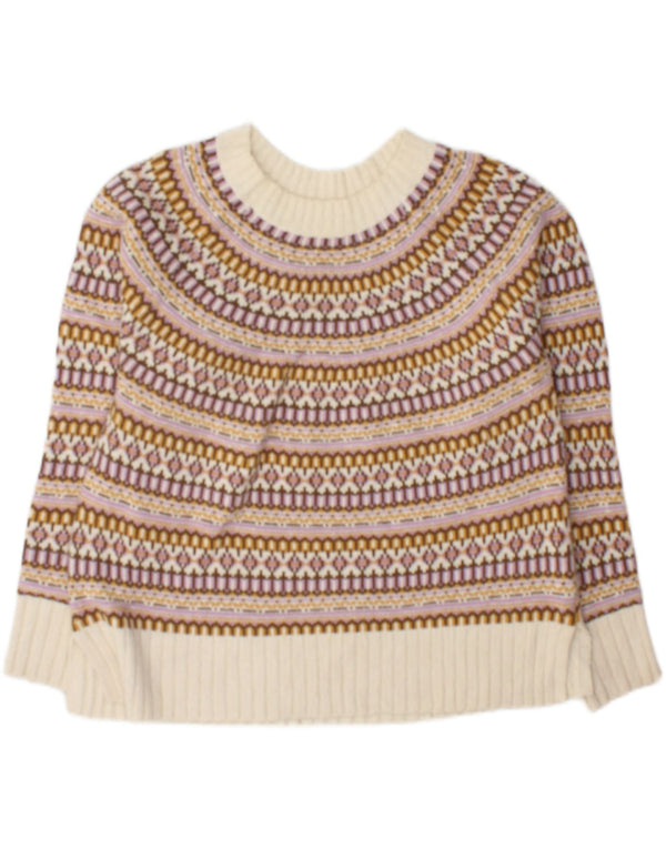 Fat Face Womens Boat Neck Jumper Sweater UK 12 Medium Multicoloured