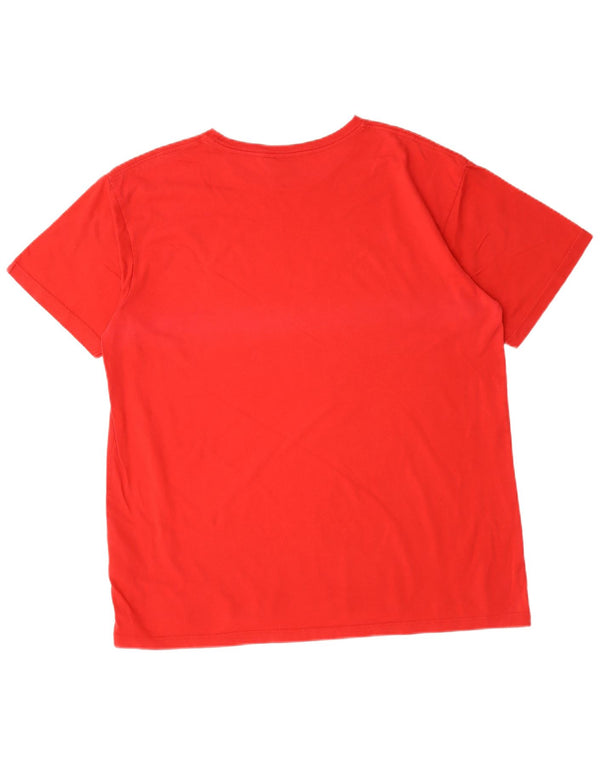 Quiksilver muška majica kratkih rukava s grafičkim motivima 2XL, crveni pamuk