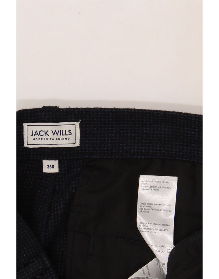 JACK WILLS Muške chino hlače s klinovima W36 L27 tamnoplava vuna