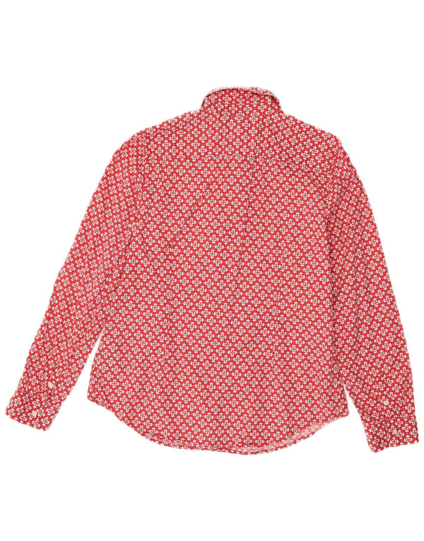 TOMMY HILFIGER Ženska košulja UK 16 Veliki crveni cvjetni pamuk