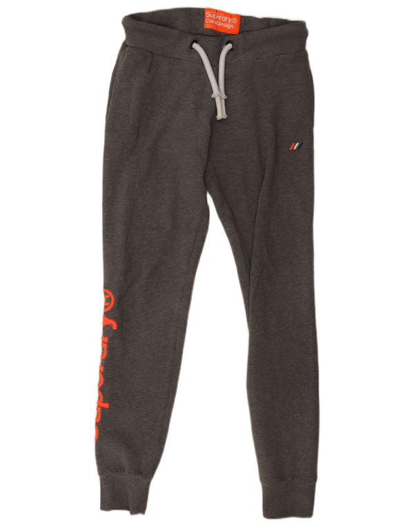Superdry Ženske Graphic Trenirke Hlače Joggers UK 10 Small Grey Cotton