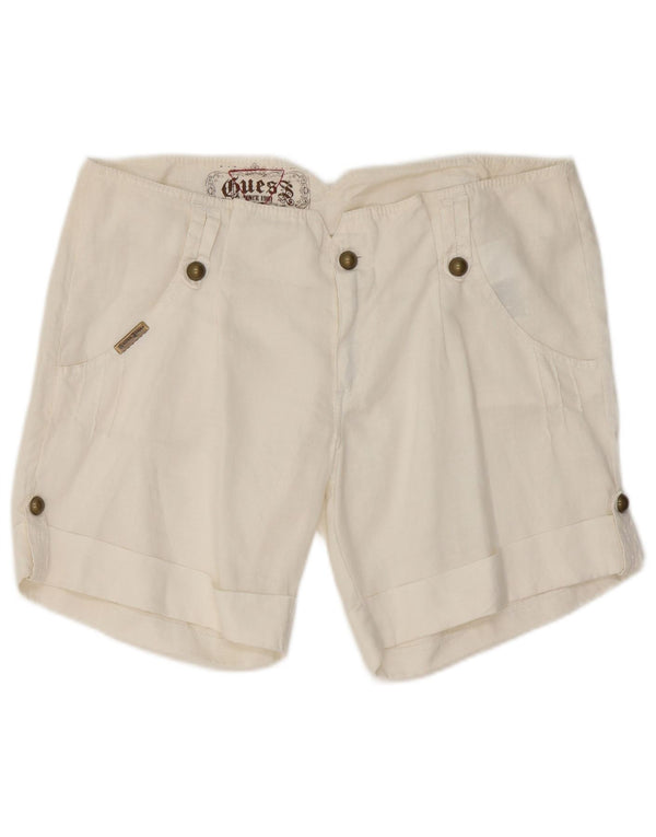 Guess ženske ležerne kratke hlače W31 srednje bijele ramije