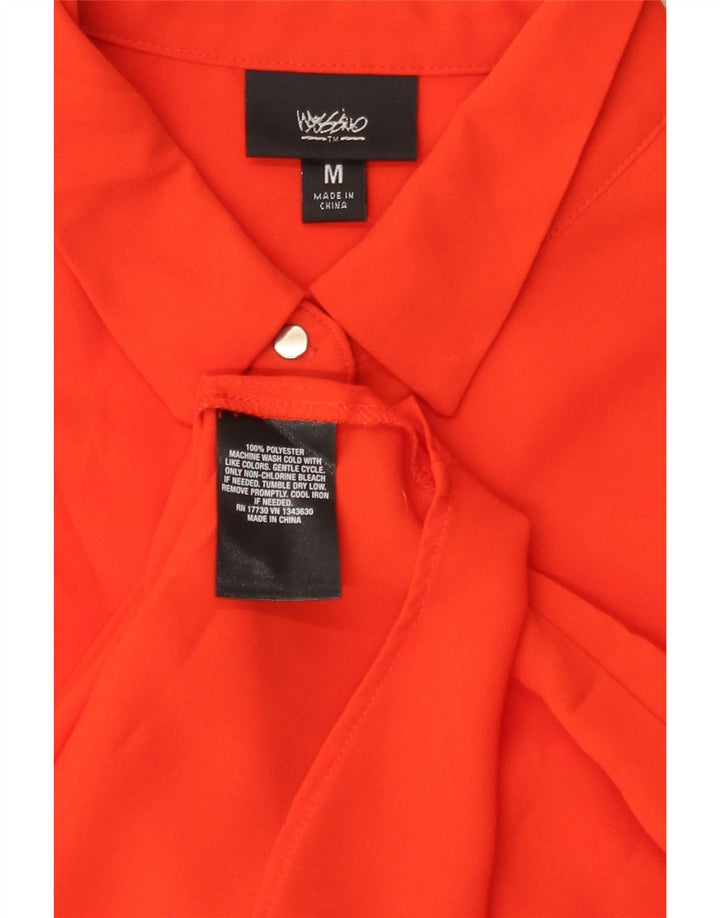 Mossimo ženska košulja bluza UK 14 srednje crveni poliester