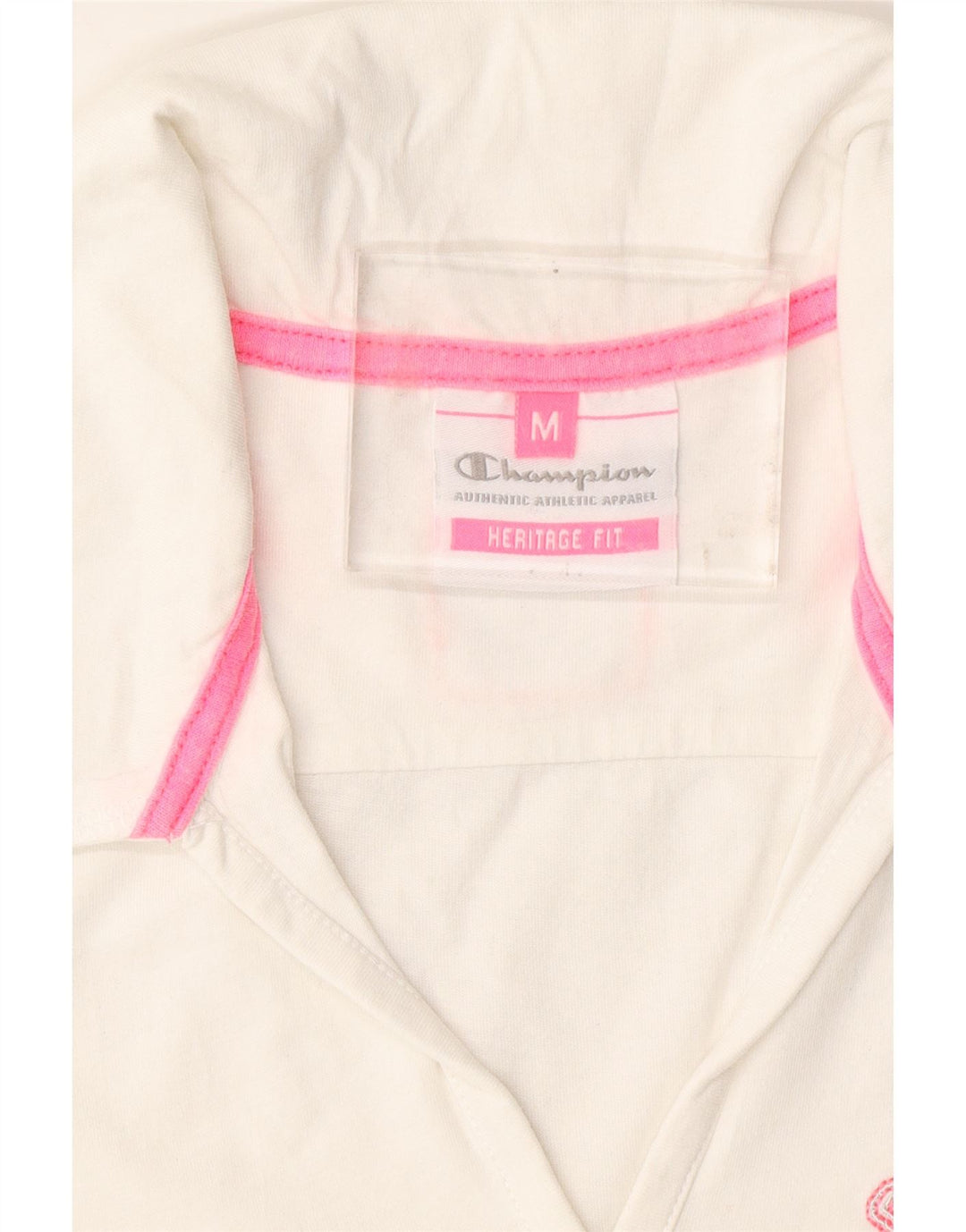 CHAMPION Ženska Heritage Fit polo majica UK 12 Srednje bijela