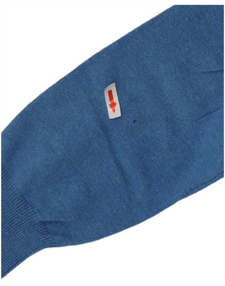 Superdry muški pulover s V-izrezom XL plavi pamuk