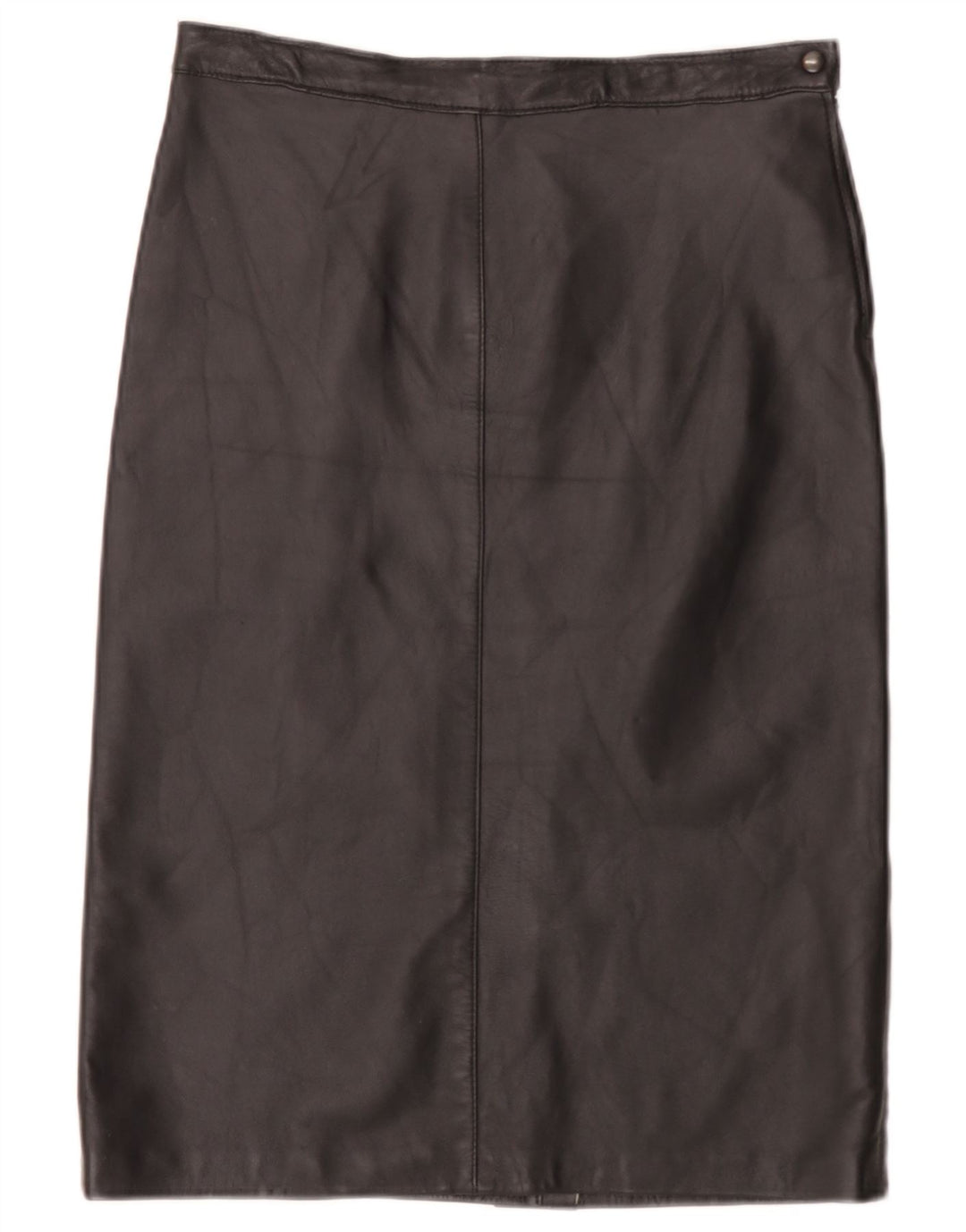Vintage ženska kožna suknja W30 srednje crna
