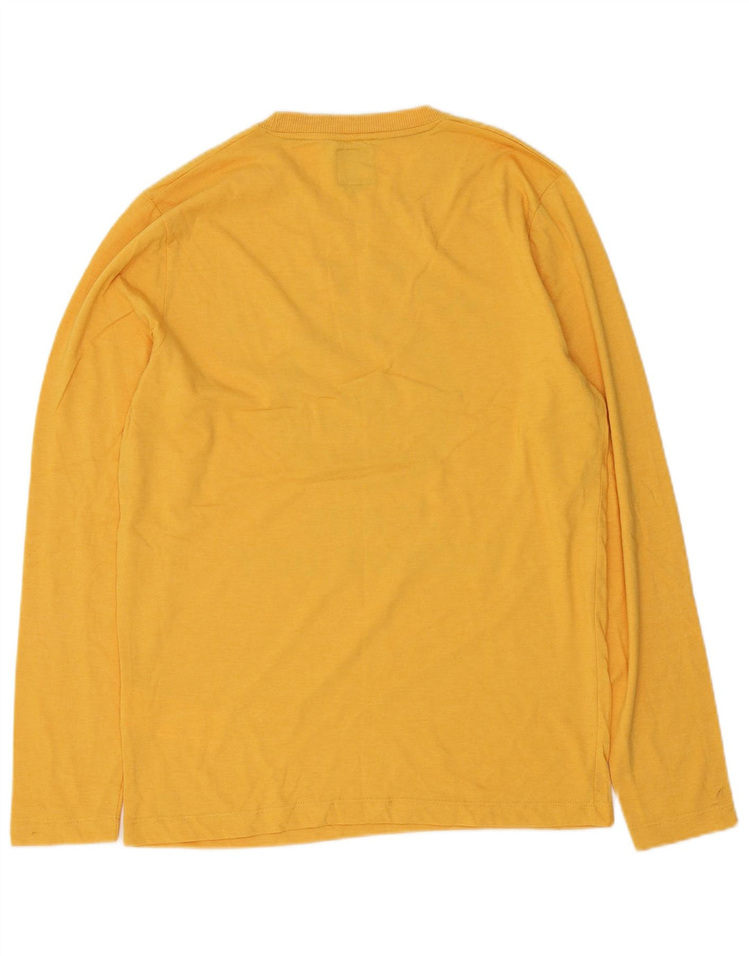 Jack & Jones muška majica dugih rukava s grafikama, srednje žuti pamuk