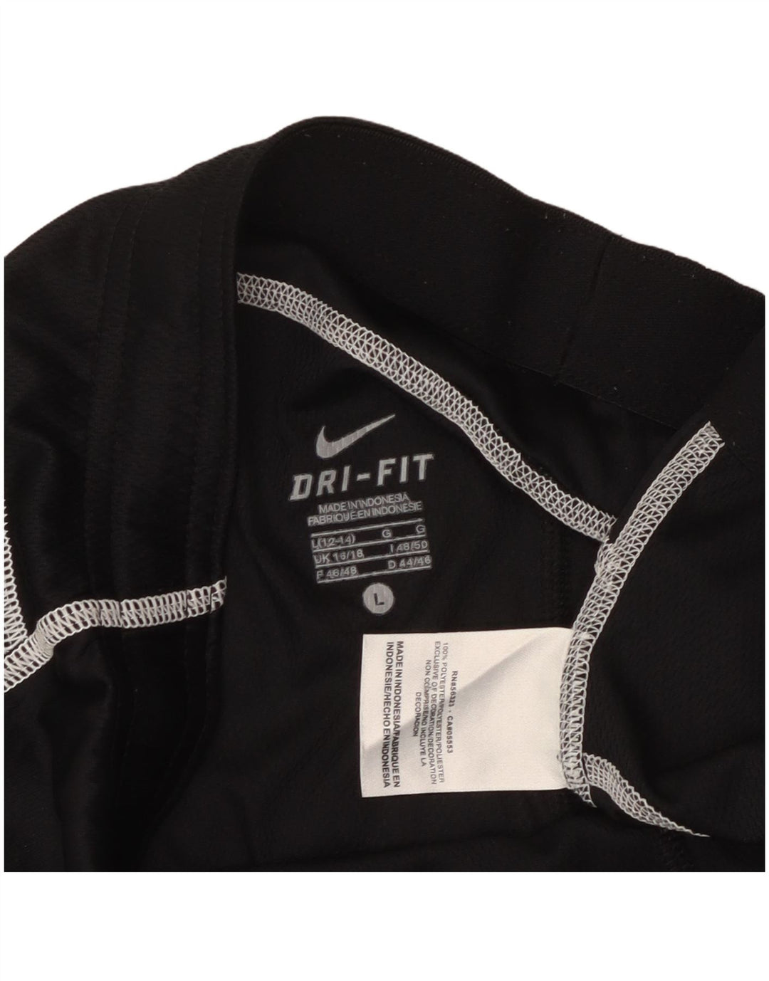 NIKE ženske kratke sportske hlače Dri Fit UK 16/18, veliki crni poliester