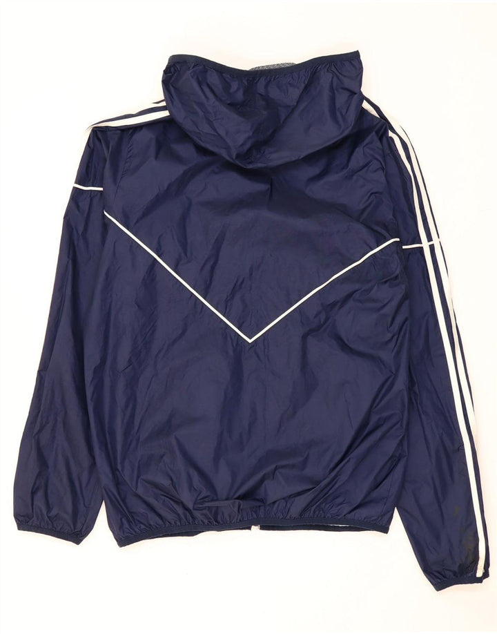 Adidas muška kišna jakna s kapuljačom UK 38 Medium tamnoplavi poliester