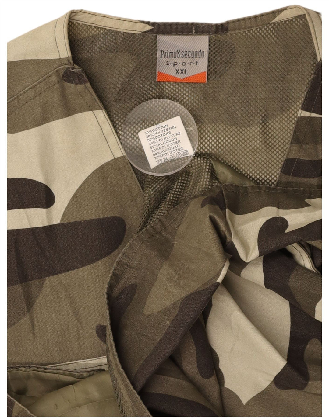 VINTAGE muška uslužna jakna UK 44 2XL kaki kamuflažni pamuk