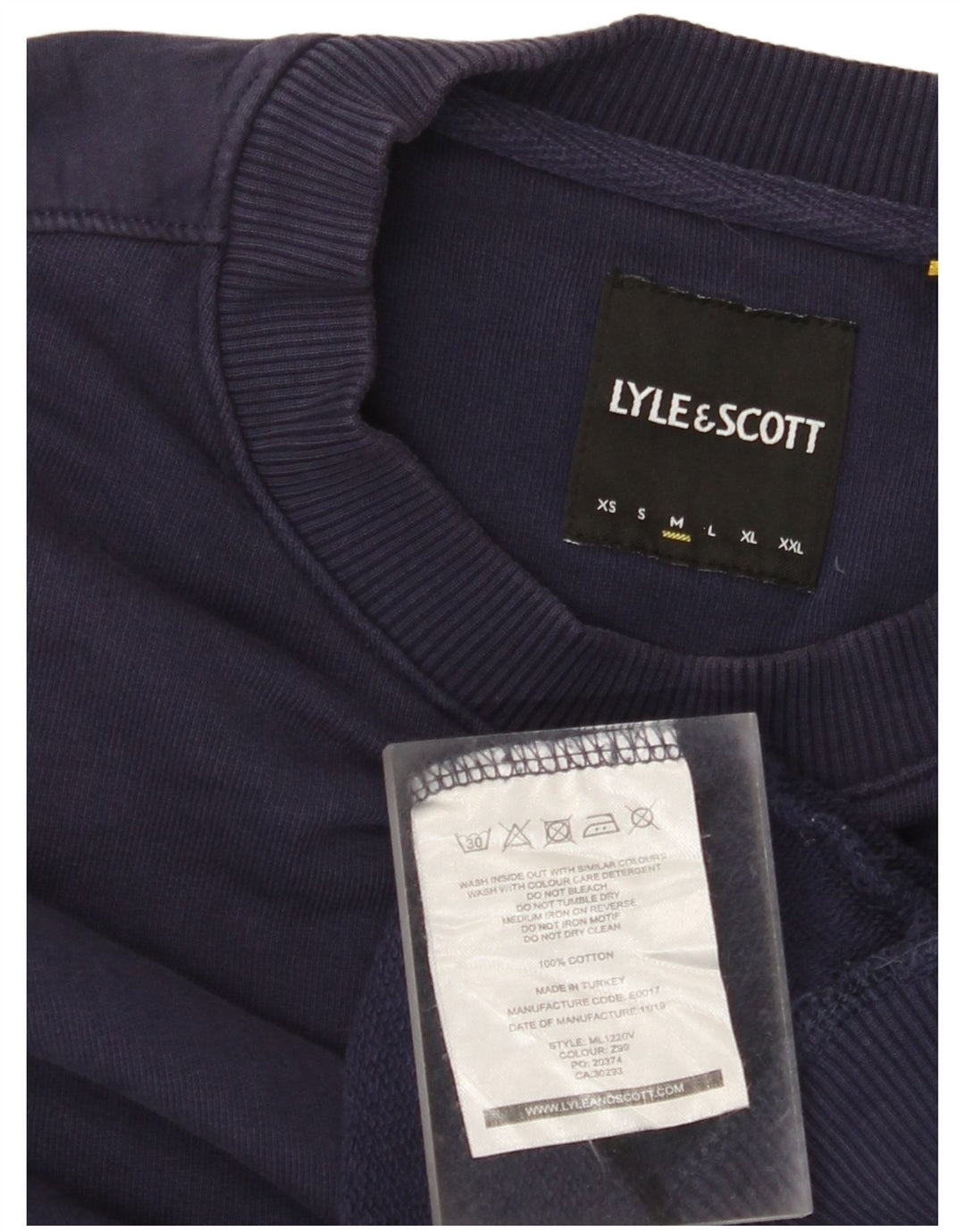 LYLE & SCOTT Muška majica s kratkim rukavima Srednji tamnoplavi pamuk