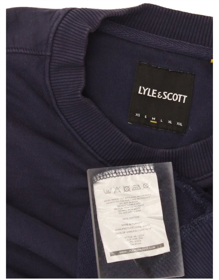 LYLE & SCOTT Muška majica s kratkim rukavima Srednji tamnoplavi pamuk