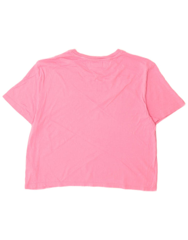 Tommy Hilfiger Ženska majica kratkih rukava s grafičkim motivima UK 16 Large Pink Cotton