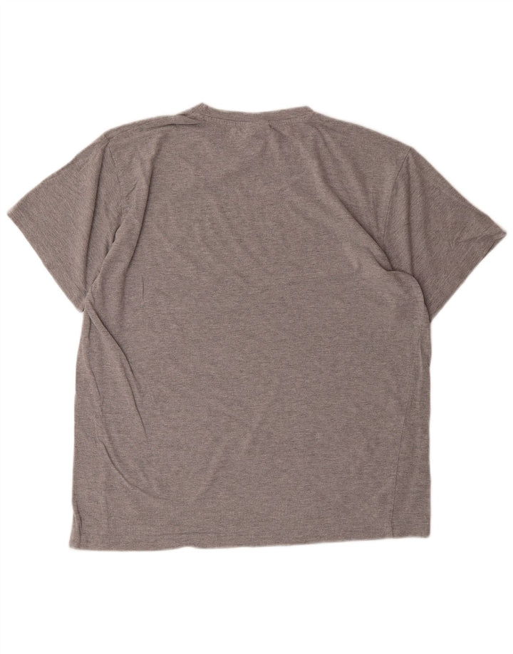 LOTTO Mens Graphic T-Shirt Top Medium Grey Cotton
