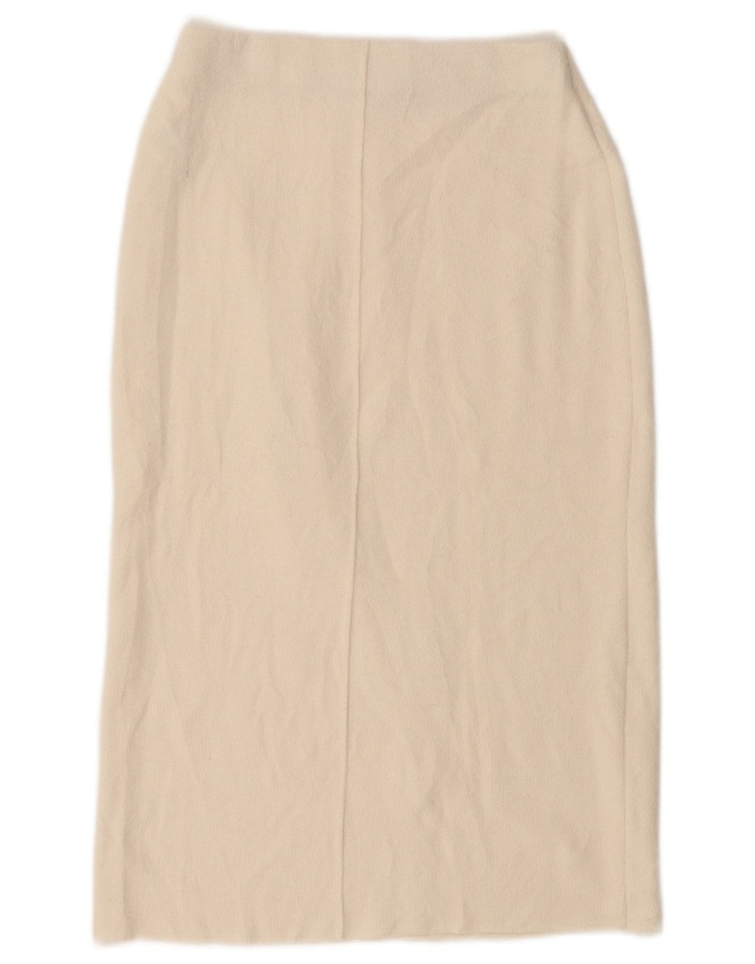 ZARA ženska midi ravna suknja mala W26 prljavo bijeli poliester