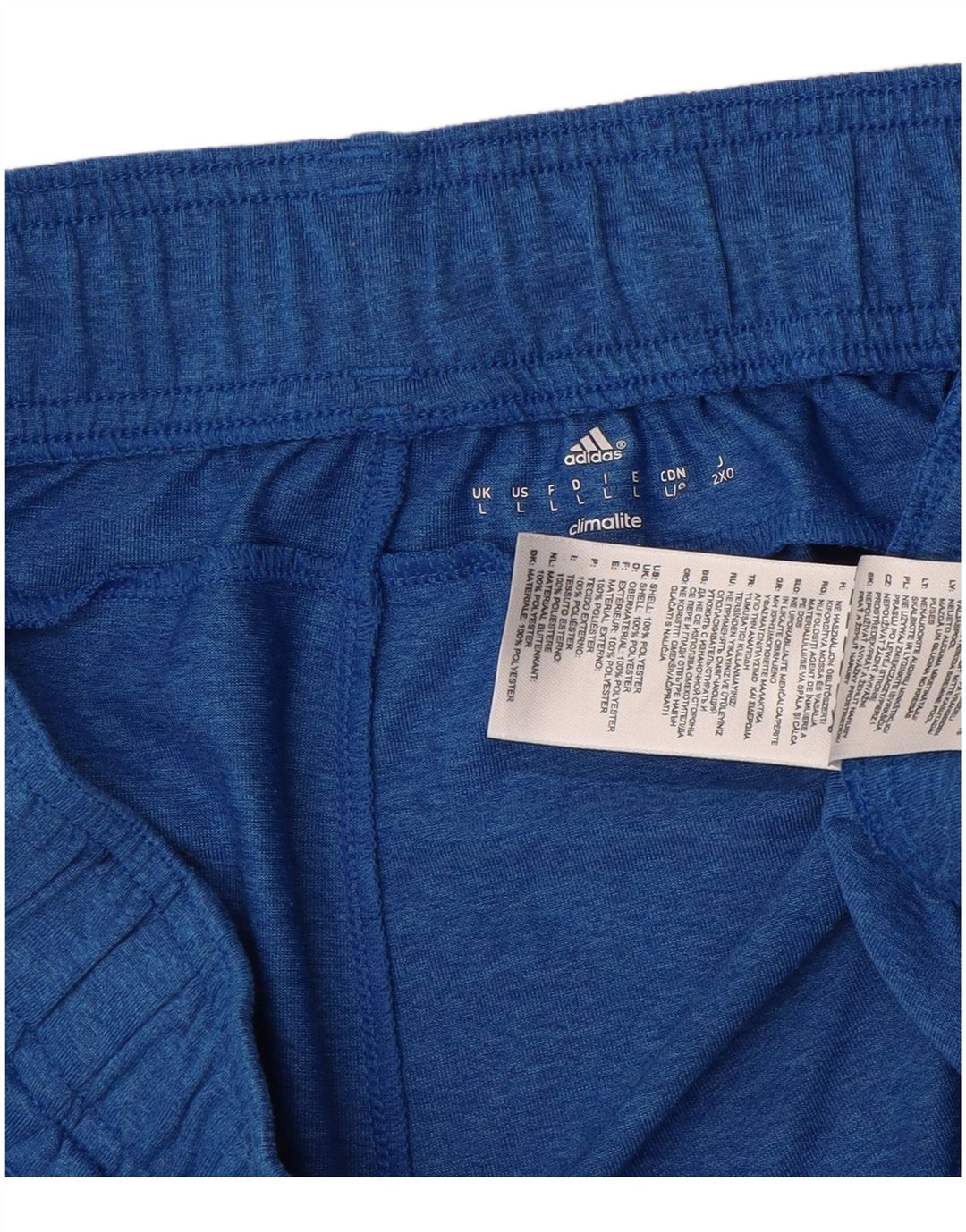 ADIDAS Mens Climalite Sport Shorts Large  Blue Polyester