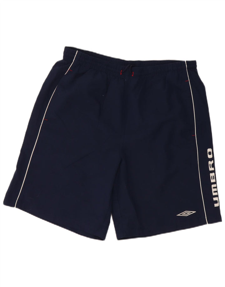 Umbro muške kratke sportske hlače s grafičkim motivima, veliki tamnoplavi poliester