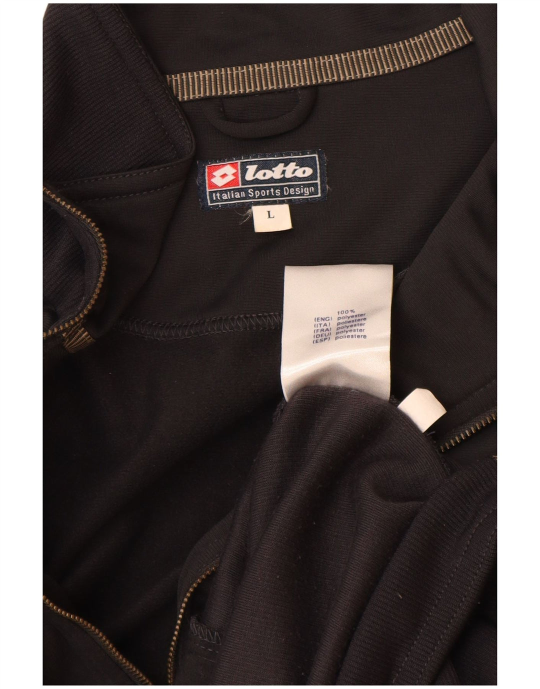 LOTTO muška gornja jakna trenirke, veliki crni poliester