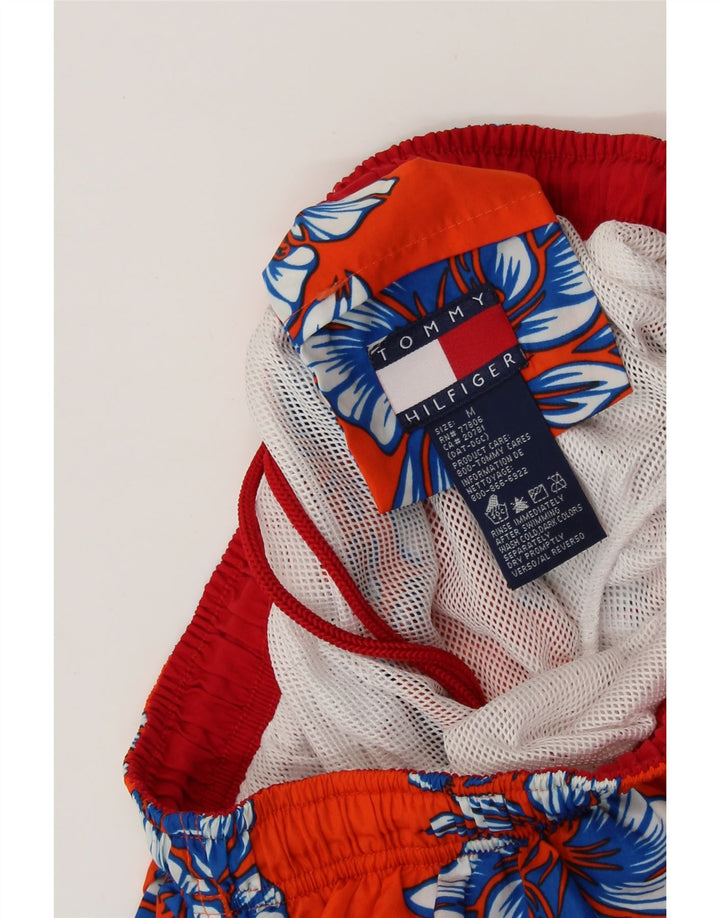 TOMMY HILFIGER muške kratke kupaće hlače srednje narančaste cvjetne boje