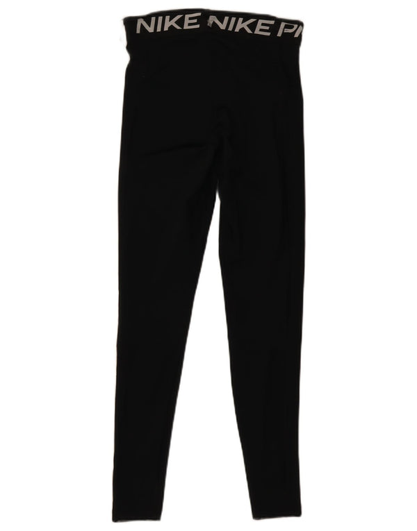 Nike Ženske Dri Fit Graphic Leggings UK 10 Male crne poliesterske